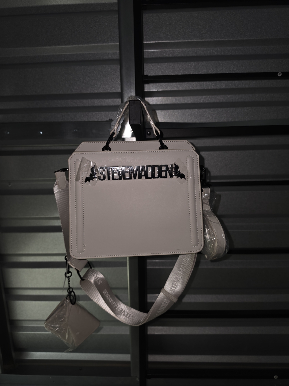 Steve Madden Creme Bat Theme Crossbody Bag